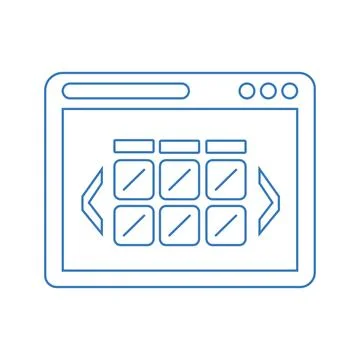 Browser, homepage, web page layout icon Stock Illustration