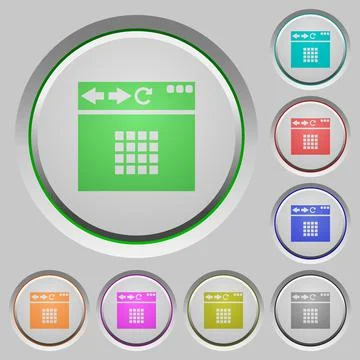 Browser homescreen push buttons 스톡 일러스트