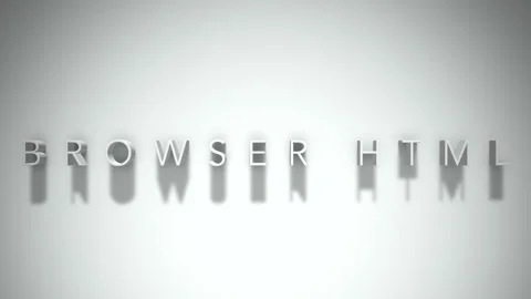 Browser html 3D title animation white text on a white background Vídeo Stock 299757903