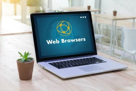 Browser http man use computer Web Browsers Online Networking Connection Techn 写真素材