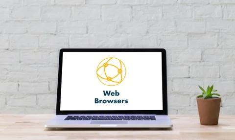 Browser http man use computer Web Browsers Online Networking Connection Techn 写真素材