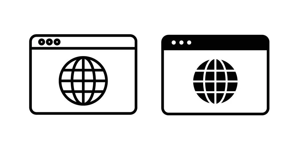 Browser icon concept. best for web design Stock Illustration