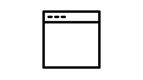 A browser icon featuring a prominent black ribbon at its center. Stock Footage 334998256