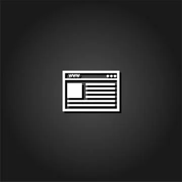 Browser icon flat Ilustración de archivo