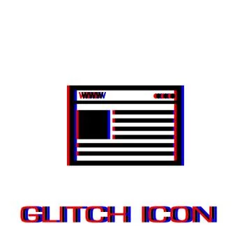 Browser icon flat Ilustración de archivo