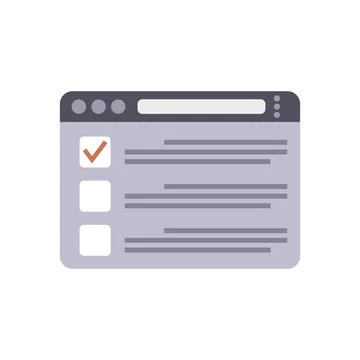 Browser icon flat vector. Computer window Stock Illustration