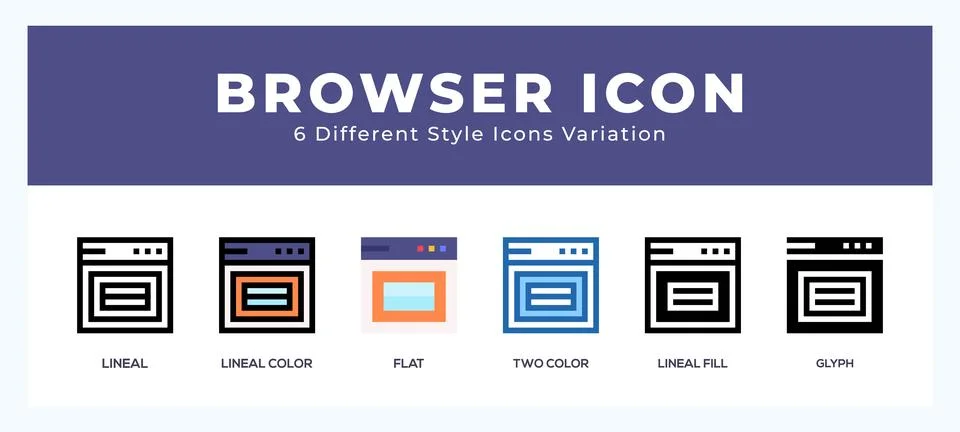 Browser icon. high quality icon symbol for web design 스톡 일러스트