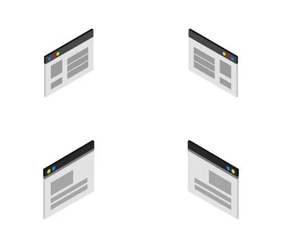 Browser icon illustrated in vector on white background Stock Illustration