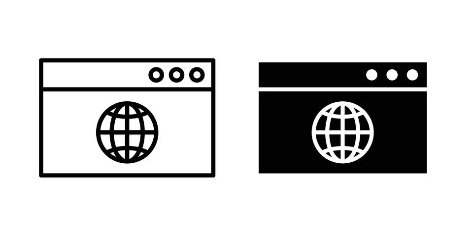 Browser icon Illustration Eps10 for web or app 스톡 일러스트