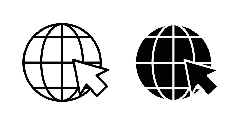 Browser icon illustration vector, icon set for apps Stock Illustration