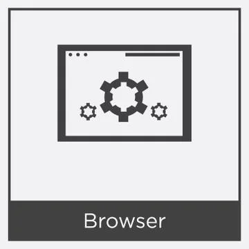 Browser icon isolated on white background Stock Illustration
