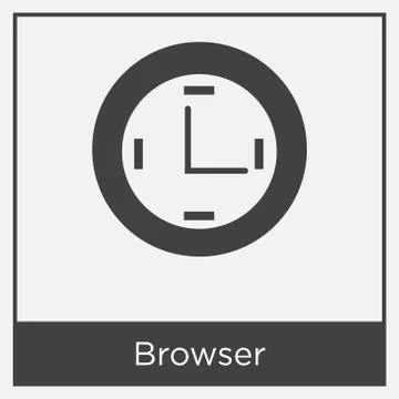 Browser icon isolated on white background Stock Illustration