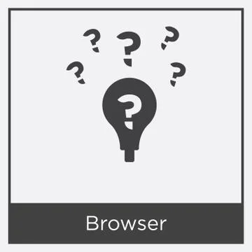 Browser icon isolated on white background Free Stock Illustration