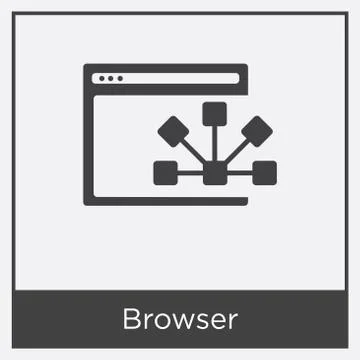 Browser icon isolated on white background Free Stock Illustration