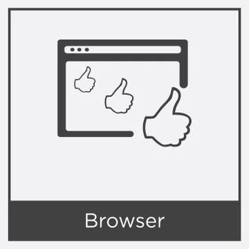 Browser icon isolated on white background Free Stock Illustration