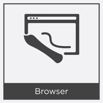 Browser icon isolated on white background Free Stock Illustration