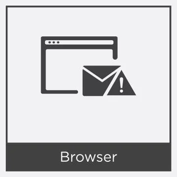 Browser icon isolated on white background Free Stock Illustration