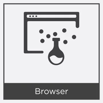 Browser icon isolated on white background Free Stock Illustration