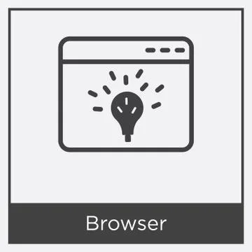 Browser icon isolated on white background Free Stock Illustration