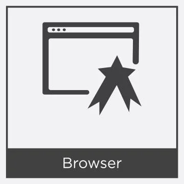 Browser icon isolated on white background Free Stock Illustration
