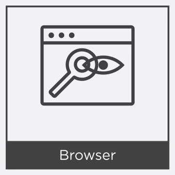 Browser icon isolated on white background Free Stock Illustration