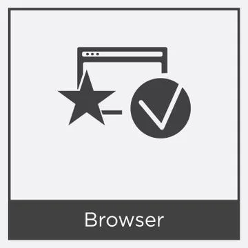Browser icon isolated on white background Free Stock Illustration
