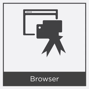 Browser icon isolated on white background Free Stock Illustration