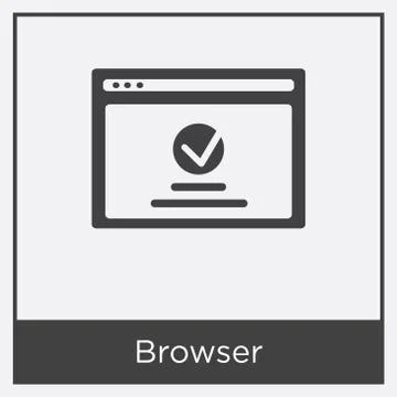 Browser icon isolated on white background Free Stock Illustration