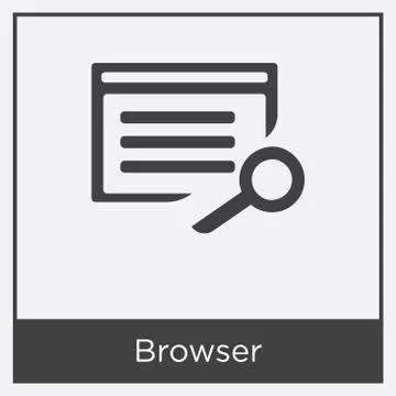 Browser icon isolated on white background Free Stock Illustration