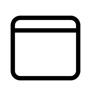 Browser icon line isolated on white background. Black flat thin icon on mod.. Stock Illustration