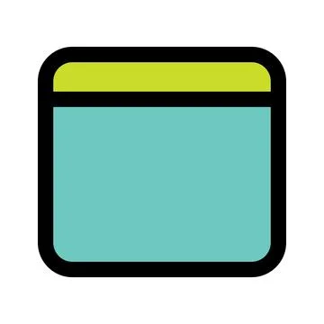 Browser icon line isolated on white background. Black flat thin icon on mod.. Stock Illustration
