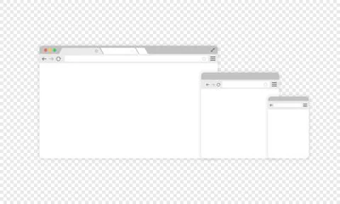 Browser icon ser. Website window. Vector on isolated transparent background. EPS 库存插图