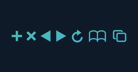 Browser icon set. add remove next refresh bookmarks tabs icons. Stock Vector Stockillustratie