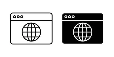 Browser icon vector art Illustrations 스톡 일러스트