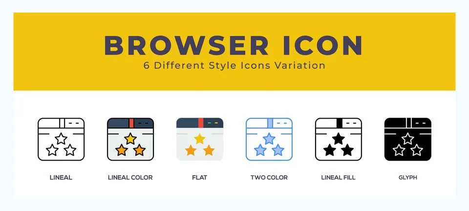 Browser icon vector design illustration in trendy style Stock Illustration
