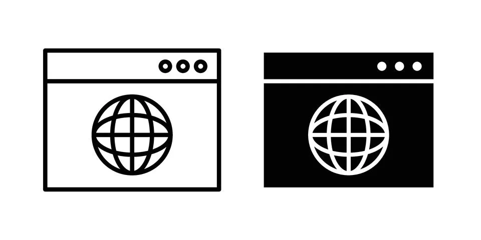 Browser icon vector design illustrations Stock Illustration