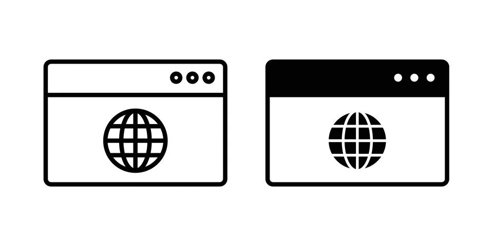 Browser icon vector editable eps10 스톡 일러스트