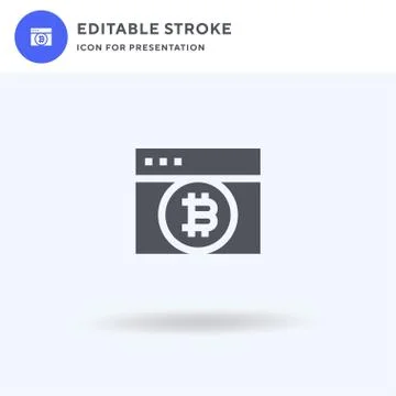 Browser icon vector, filled flat sign, solid pictogram isolated on white, logo Stockillustratie