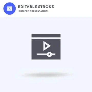 Browser icon vector, filled flat sign, solid pictogram isolated on white, logo Stock Illustration