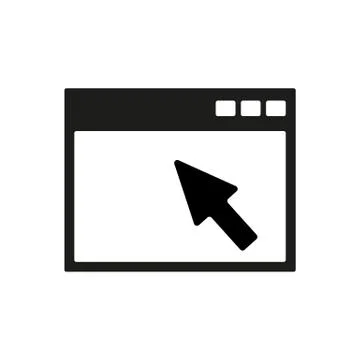The browser icon. Website and WWW, network symbol. Flat Stock Illustration
