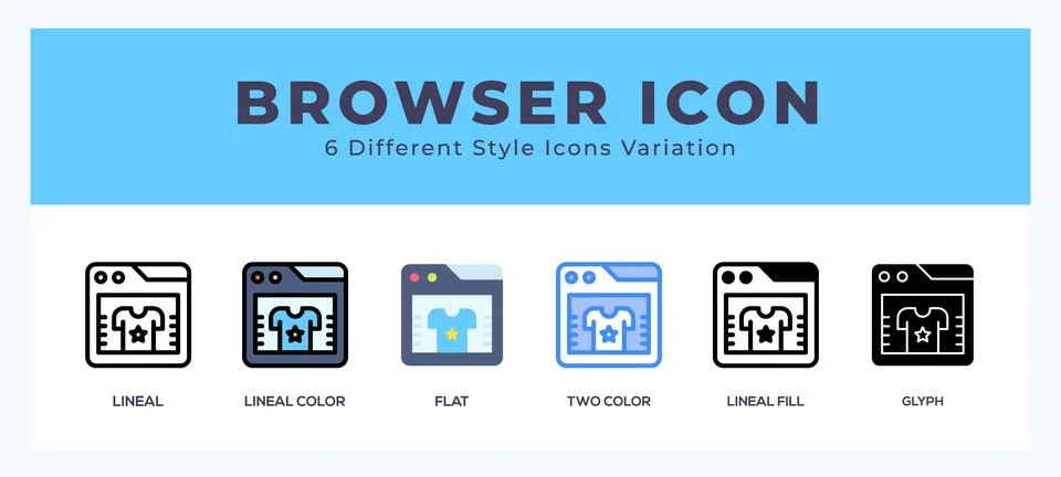 Browser icon for websites and apps. vector illustration Stock Illustration