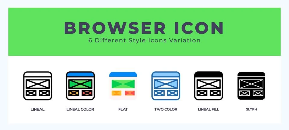 Browser icon for websites and apps. vector illustration Stock Illustration