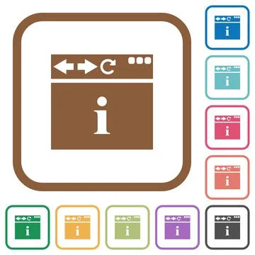 Browser info simple icons イラスト素材