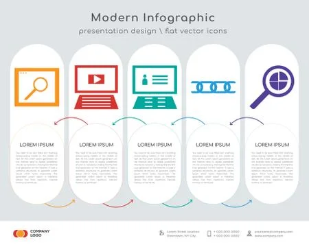 Browser infographics design Stock Illustration