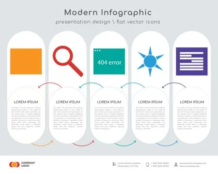 Browser infographics design Stock Illustration