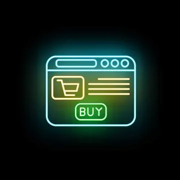 Browser interface displaying online shopping cart and buy button 스톡 일러스트
