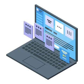Browser interface icon, isometric style Illustrazione stock
