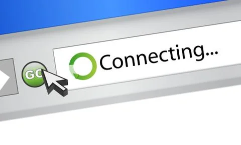 Browser in the internet and waiting for connection Stock-Illustration