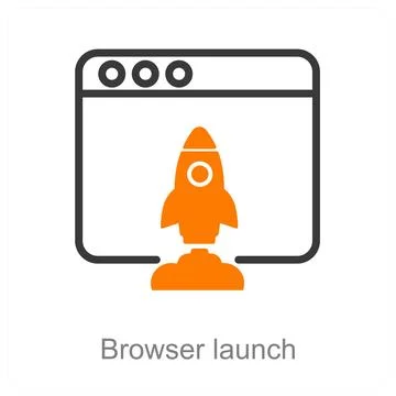 Browser launch Stock Illustration