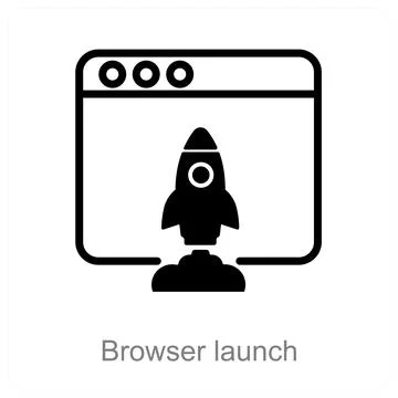 Browser launch Stock Illustration